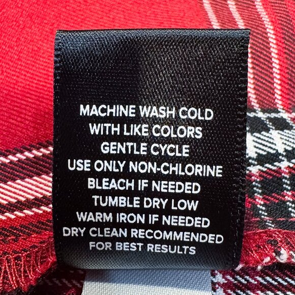 Torrid Red Plaid Flannel Anorak Long Jacket Hoodie Women's Plus Size 3x (22/24) - Picture 10 of 10